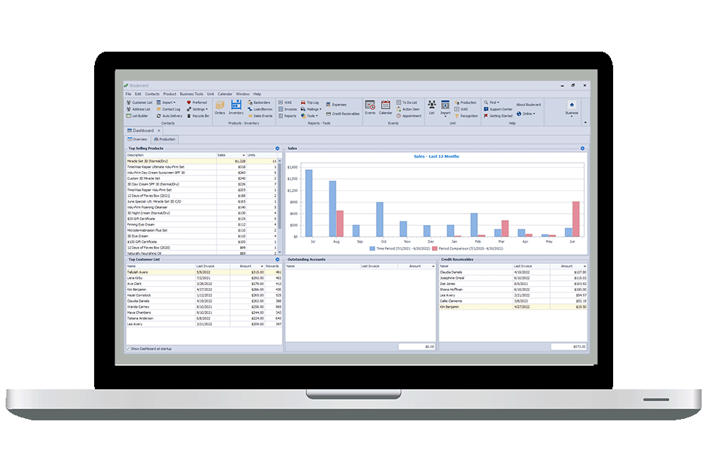 Installed Boulevard Software